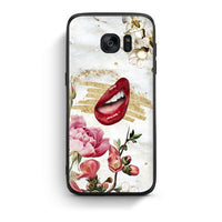 Thumbnail for samsung s7 Red Lips θήκη από τη Smartfits με σχέδιο στο πίσω μέρος και μαύρο περίβλημα | Smartphone case with colorful back and black bezels by Smartfits