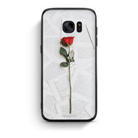 Thumbnail for samsung s7 Red Rose θήκη από τη Smartfits με σχέδιο στο πίσω μέρος και μαύρο περίβλημα | Smartphone case with colorful back and black bezels by Smartfits