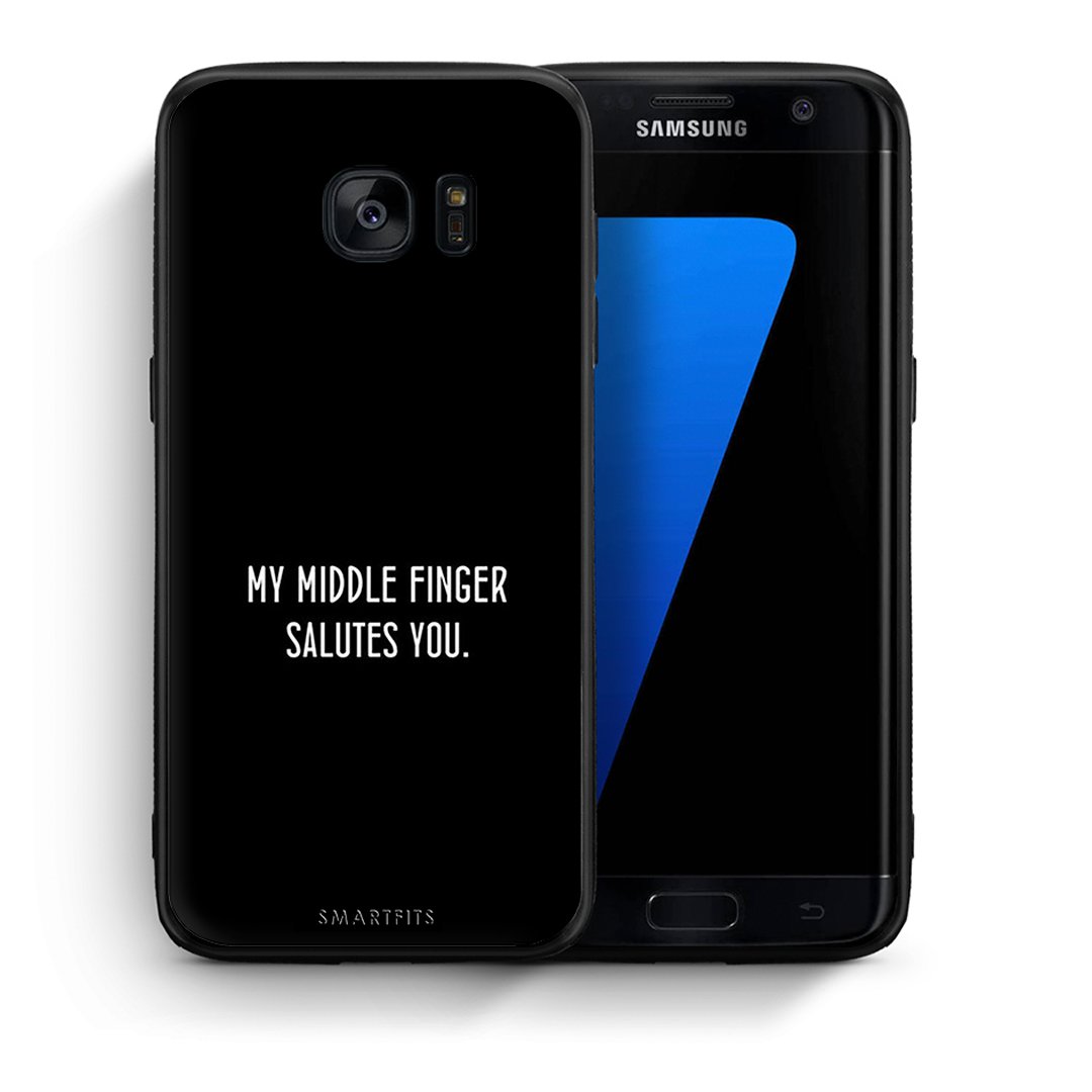 Θήκη Samsung S7 Edge Salute από τη Smartfits με σχέδιο στο πίσω μέρος και μαύρο περίβλημα | Samsung S7 Edge Salute case with colorful back and black bezels