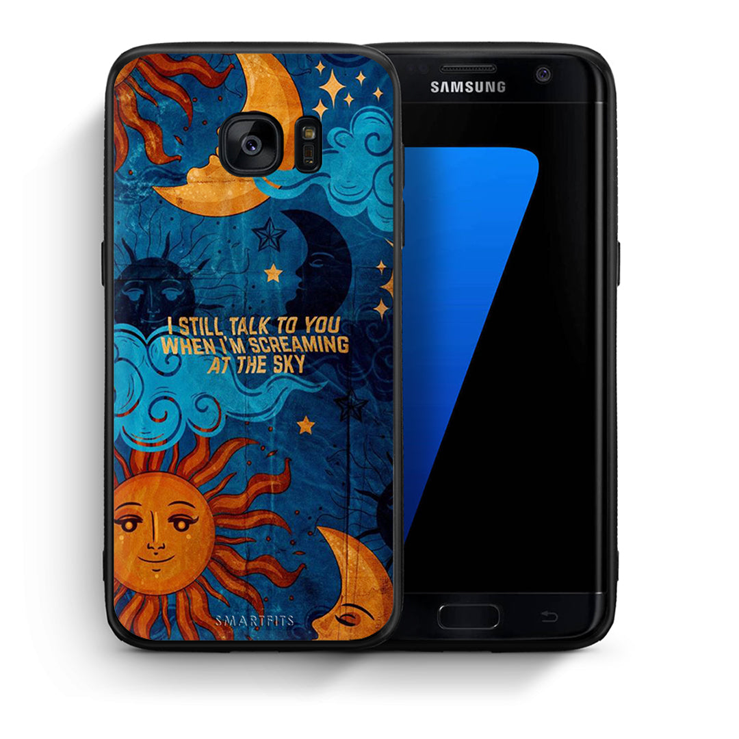 Θήκη Samsung S7 Edge Screaming Sky από τη Smartfits με σχέδιο στο πίσω μέρος και μαύρο περίβλημα | Samsung S7 Edge Screaming Sky case with colorful back and black bezels