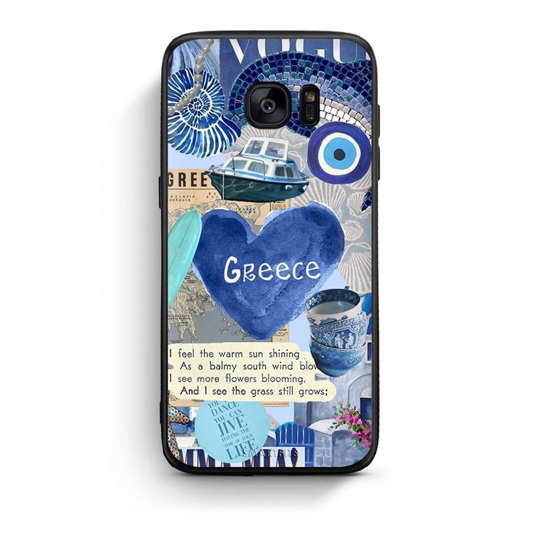 samsung s7 edge Summer In Greece Θήκη από τη Smartfits με σχέδιο στο πίσω μέρος και μαύρο περίβλημα | Smartphone case with colorful back and black bezels by Smartfits