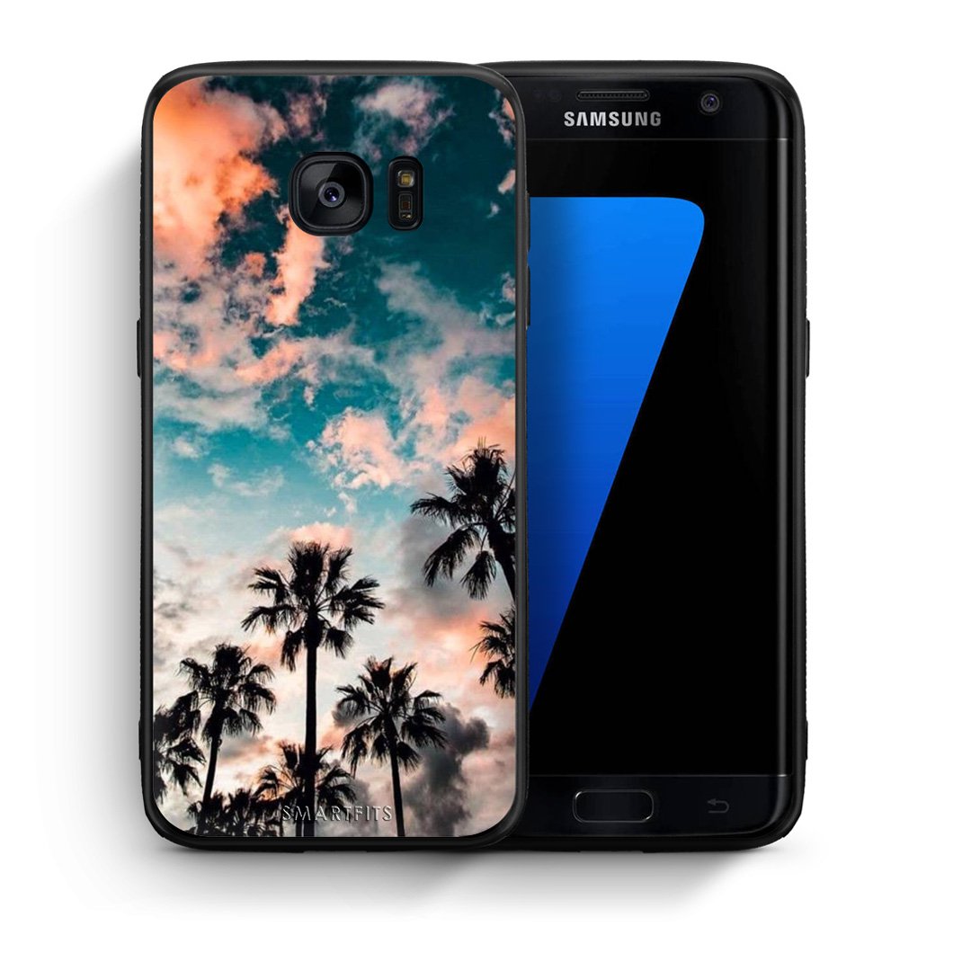Θήκη Samsung S7 Edge Sky Summer από τη Smartfits με σχέδιο στο πίσω μέρος και μαύρο περίβλημα | Samsung S7 Edge Sky Summer case with colorful back and black bezels