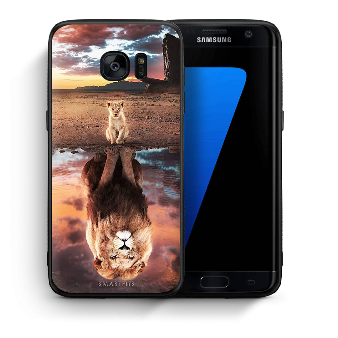Θήκη Αγίου Βαλεντίνου Samsung S7 Edge Sunset Dreams από τη Smartfits με σχέδιο στο πίσω μέρος και μαύρο περίβλημα | Samsung S7 Edge Sunset Dreams case with colorful back and black bezels