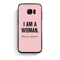 Thumbnail for samsung s7 Superpower Woman θήκη από τη Smartfits με σχέδιο στο πίσω μέρος και μαύρο περίβλημα | Smartphone case with colorful back and black bezels by Smartfits