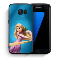 Thumbnail for Θήκη Αγίου Βαλεντίνου Samsung S7 Edge Tangled 2 από τη Smartfits με σχέδιο στο πίσω μέρος και μαύρο περίβλημα | Samsung S7 Edge Tangled 2 case with colorful back and black bezels