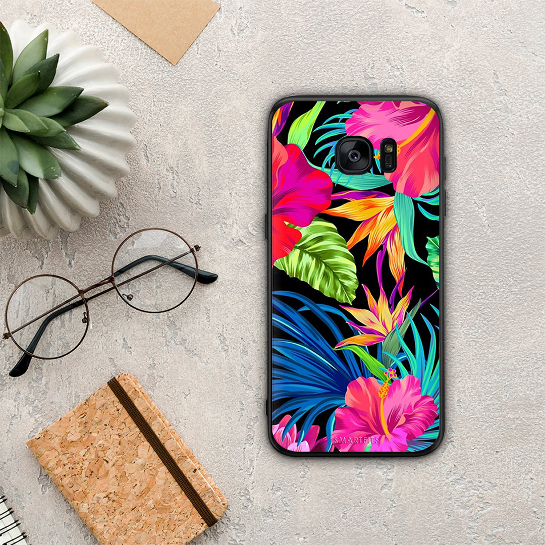 Tropical Flowers - Samsung Galaxy S7 edge case
