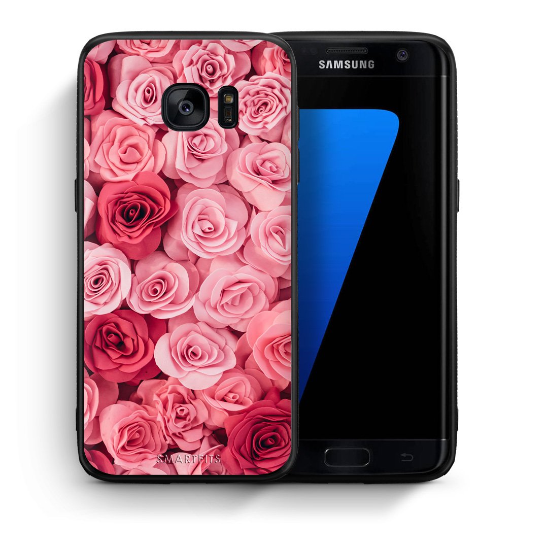 Θήκη Samsung S7 Edge RoseGarden Valentine από τη Smartfits με σχέδιο στο πίσω μέρος και μαύρο περίβλημα | Samsung S7 Edge RoseGarden Valentine case with colorful back and black bezels