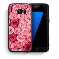 Thumbnail for Θήκη Samsung S7 Edge RoseGarden Valentine από τη Smartfits με σχέδιο στο πίσω μέρος και μαύρο περίβλημα | Samsung S7 Edge RoseGarden Valentine case with colorful back and black bezels