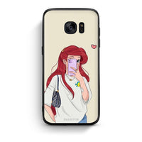 Thumbnail for samsung s7 edge Walking Mermaid Θήκη από τη Smartfits με σχέδιο στο πίσω μέρος και μαύρο περίβλημα | Smartphone case with colorful back and black bezels by Smartfits
