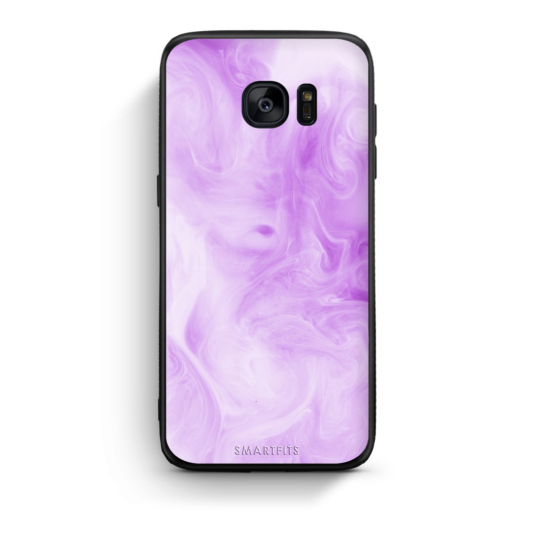 99 - samsung galaxy s7 edge Watercolor Lavender case, cover, bumper