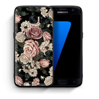 Thumbnail for Θήκη Samsung S7 Wild Roses Flower από τη Smartfits με σχέδιο στο πίσω μέρος και μαύρο περίβλημα | Samsung S7 Wild Roses Flower case with colorful back and black bezels