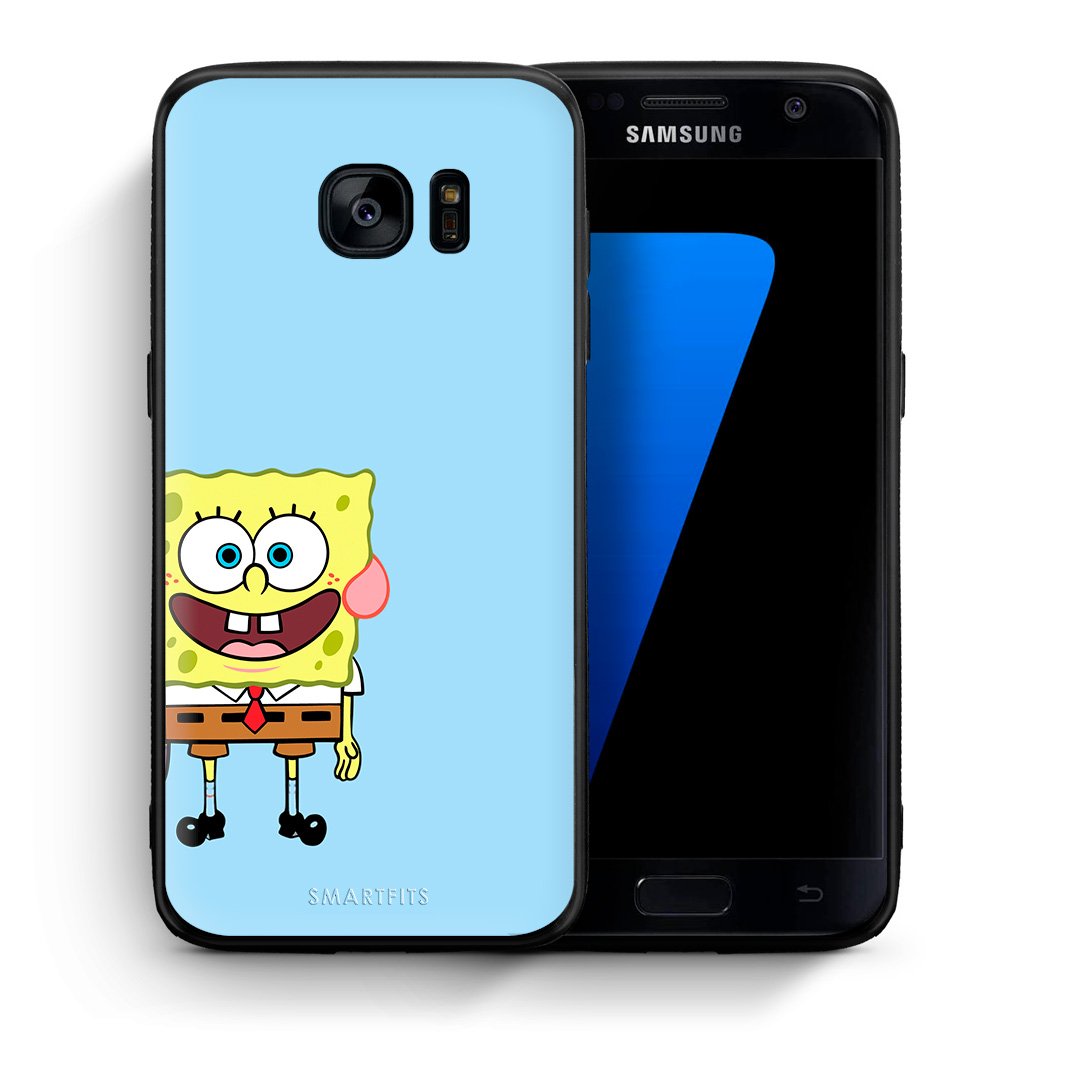 Θήκη Samsung S7 Friends Bob από τη Smartfits με σχέδιο στο πίσω μέρος και μαύρο περίβλημα | Samsung S7 Friends Bob case with colorful back and black bezels