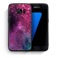 Thumbnail for Θήκη Samsung S7 Aurora Galaxy από τη Smartfits με σχέδιο στο πίσω μέρος και μαύρο περίβλημα | Samsung S7 Aurora Galaxy case with colorful back and black bezels