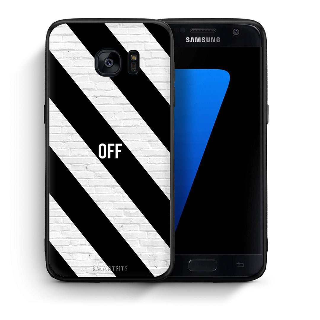 Θήκη Samsung S7 Get Off από τη Smartfits με σχέδιο στο πίσω μέρος και μαύρο περίβλημα | Samsung S7 Get Off case with colorful back and black bezels