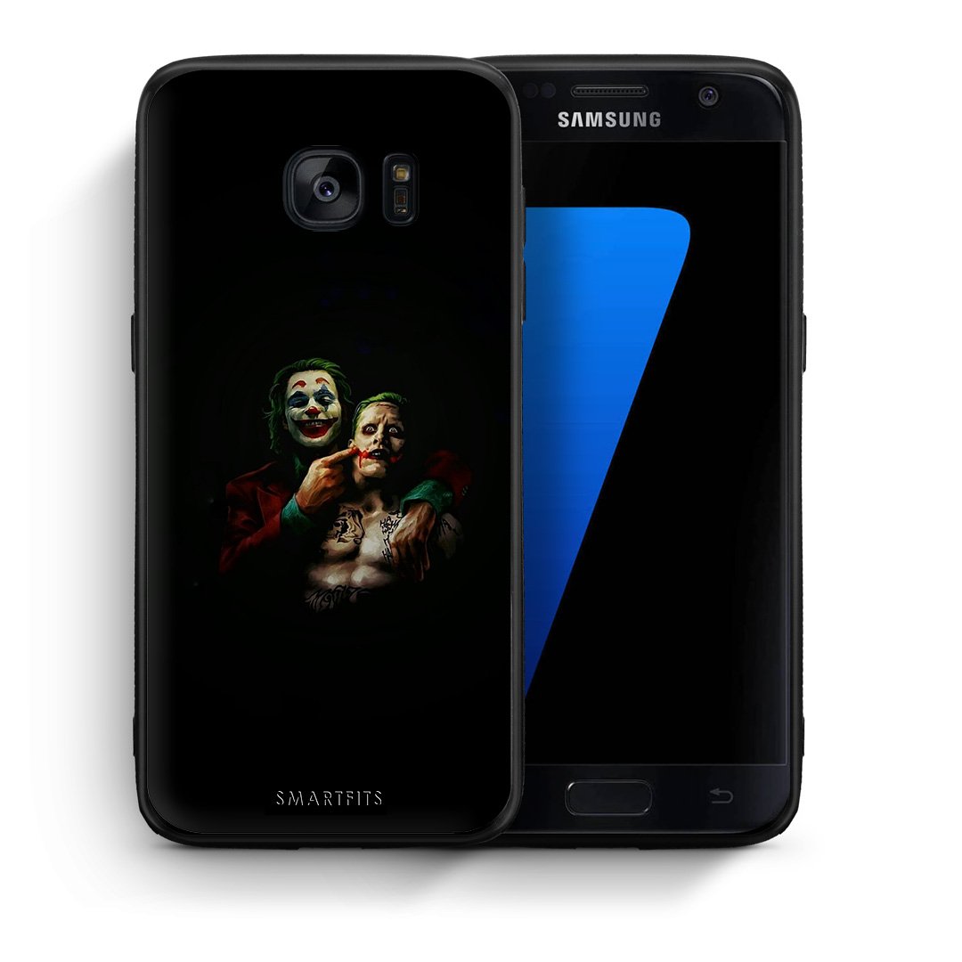 Θήκη Samsung S7 Clown Hero από τη Smartfits με σχέδιο στο πίσω μέρος και μαύρο περίβλημα | Samsung S7 Clown Hero case with colorful back and black bezels
