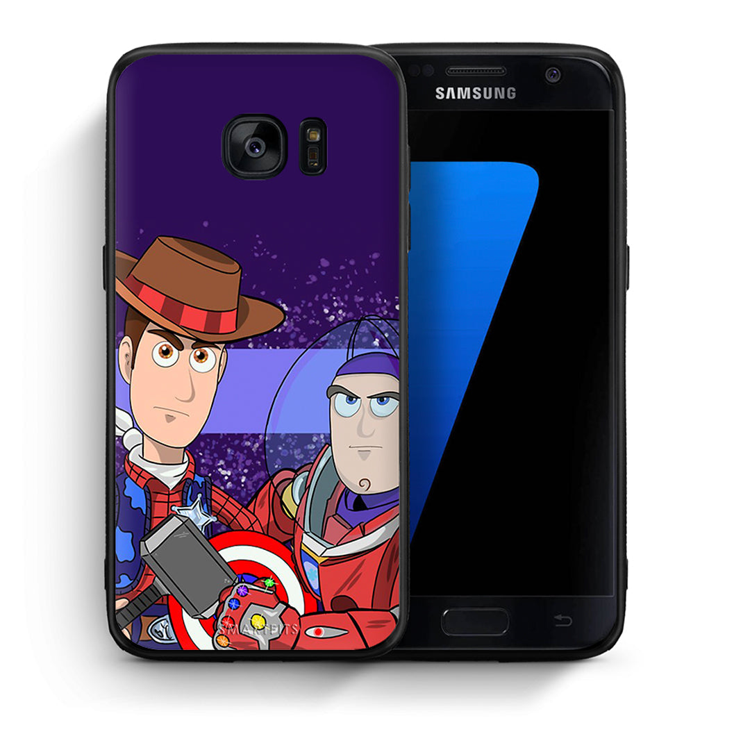 Θήκη Samsung S7 Infinity Story από τη Smartfits με σχέδιο στο πίσω μέρος και μαύρο περίβλημα | Samsung S7 Infinity Story case with colorful back and black bezels