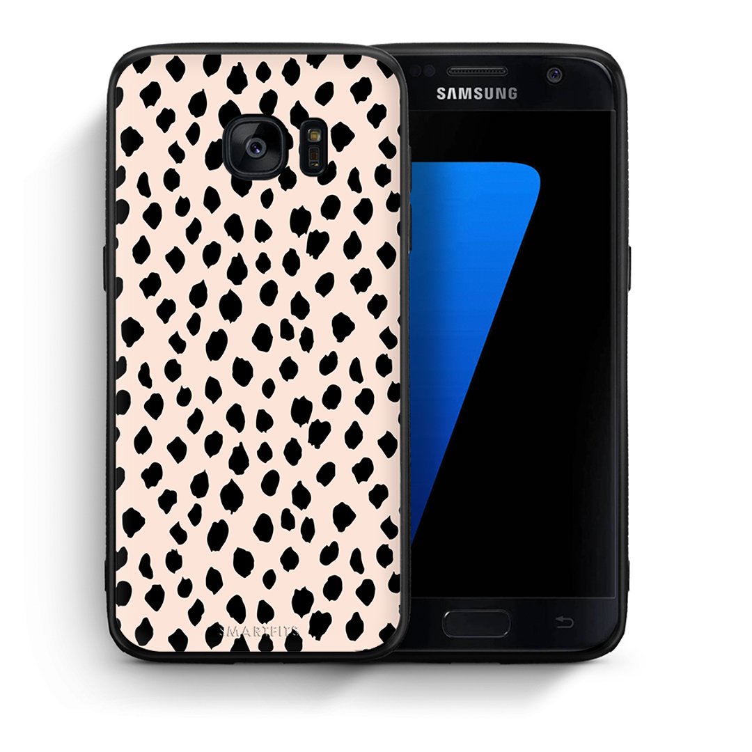 Θήκη Samsung S7 New Polka Dots από τη Smartfits με σχέδιο στο πίσω μέρος και μαύρο περίβλημα | Samsung S7 New Polka Dots case with colorful back and black bezels