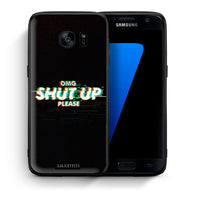 Thumbnail for Θήκη Samsung S7 OMG ShutUp από τη Smartfits με σχέδιο στο πίσω μέρος και μαύρο περίβλημα | Samsung S7 OMG ShutUp case with colorful back and black bezels