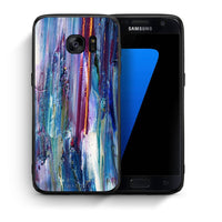Thumbnail for Θήκη Samsung S7 Winter Paint από τη Smartfits με σχέδιο στο πίσω μέρος και μαύρο περίβλημα | Samsung S7 Winter Paint case with colorful back and black bezels
