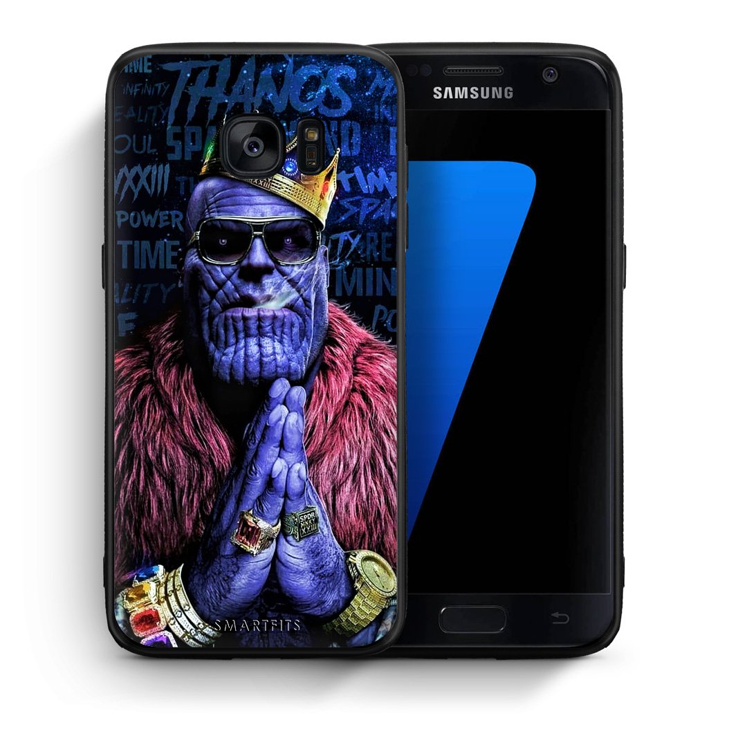 Θήκη Samsung S7 Thanos PopArt από τη Smartfits με σχέδιο στο πίσω μέρος και μαύρο περίβλημα | Samsung S7 Thanos PopArt case with colorful back and black bezels