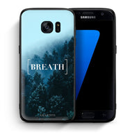 Thumbnail for Θήκη Samsung S7 Breath Quote από τη Smartfits με σχέδιο στο πίσω μέρος και μαύρο περίβλημα | Samsung S7 Breath Quote case with colorful back and black bezels