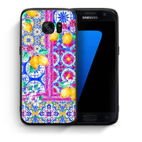 Thumbnail for Θήκη Samsung S7 Retro Spring από τη Smartfits με σχέδιο στο πίσω μέρος και μαύρο περίβλημα | Samsung S7 Retro Spring case with colorful back and black bezels
