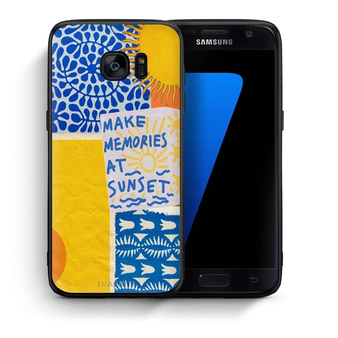 Θήκη Samsung S7 Sunset Memories από τη Smartfits με σχέδιο στο πίσω μέρος και μαύρο περίβλημα | Samsung S7 Sunset Memories case with colorful back and black bezels