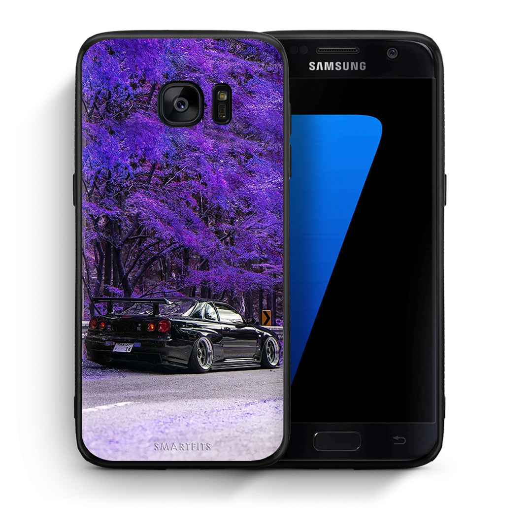 Θήκη Αγίου Βαλεντίνου Samsung S7 Super Car από τη Smartfits με σχέδιο στο πίσω μέρος και μαύρο περίβλημα | Samsung S7 Super Car case with colorful back and black bezels