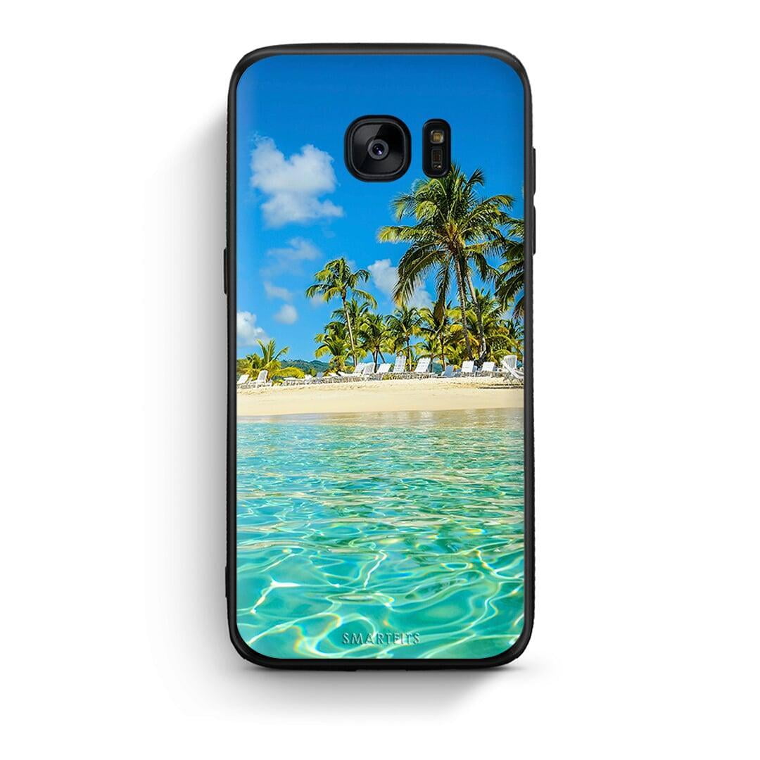 samsung s7 Tropical Vibes Θήκη από τη Smartfits με σχέδιο στο πίσω μέρος και μαύρο περίβλημα | Smartphone case with colorful back and black bezels by Smartfits