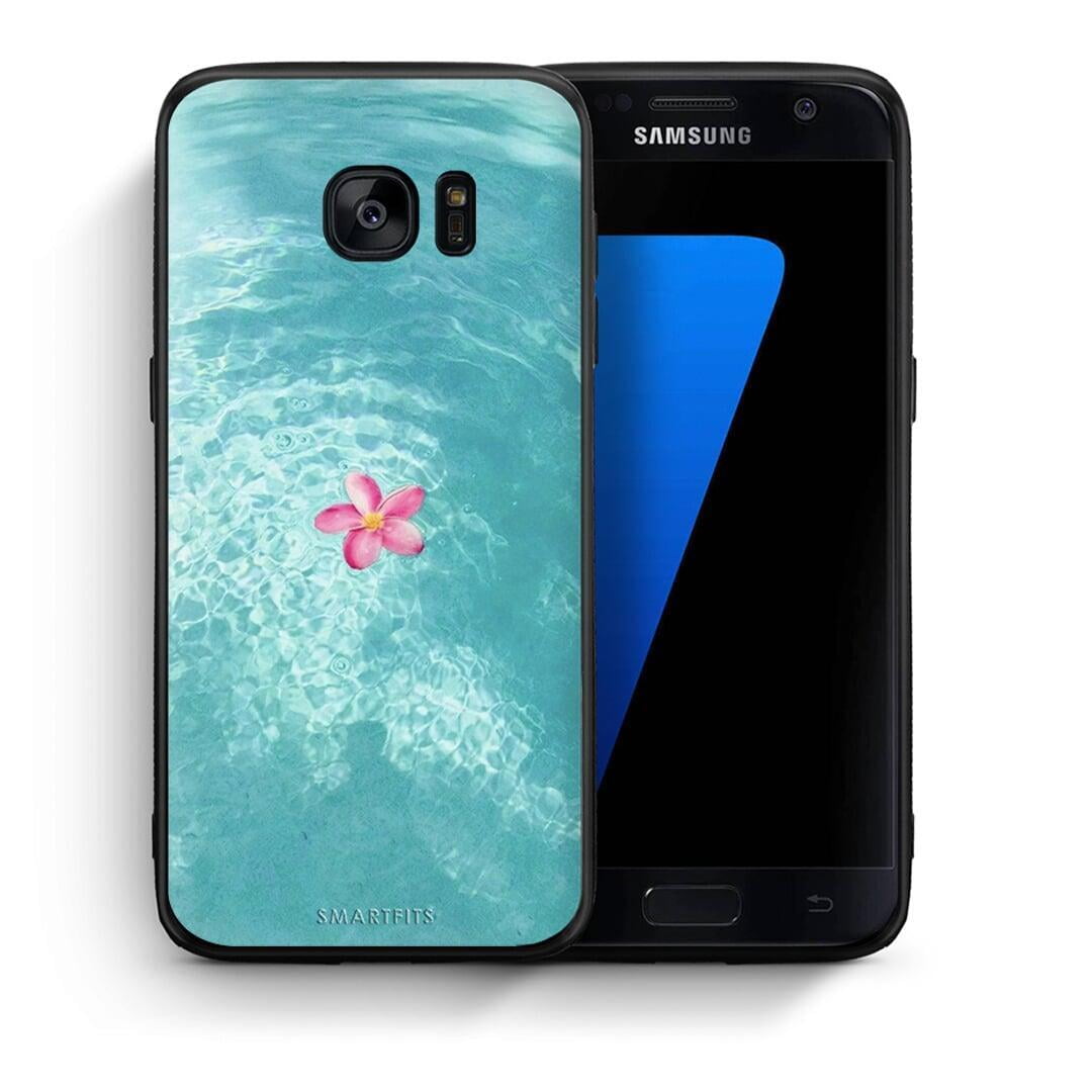 Θήκη Samsung S7 Water Flower από τη Smartfits με σχέδιο στο πίσω μέρος και μαύρο περίβλημα | Samsung S7 Water Flower case with colorful back and black bezels