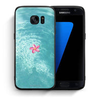 Thumbnail for Θήκη Samsung S7 Water Flower από τη Smartfits με σχέδιο στο πίσω μέρος και μαύρο περίβλημα | Samsung S7 Water Flower case with colorful back and black bezels