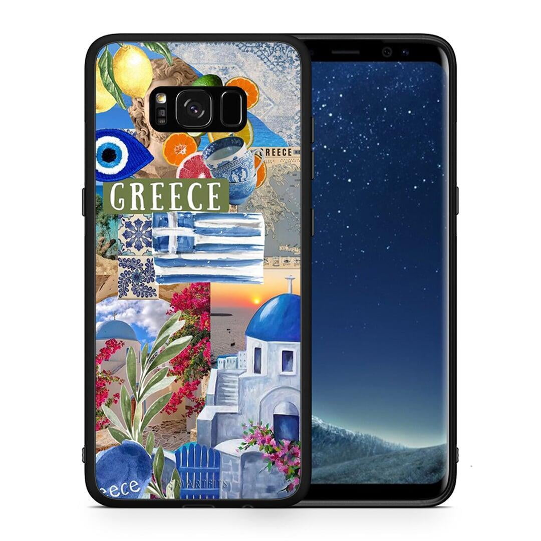 Θήκη Samsung S8 All Greek από τη Smartfits με σχέδιο στο πίσω μέρος και μαύρο περίβλημα | Samsung S8 All Greek case with colorful back and black bezels