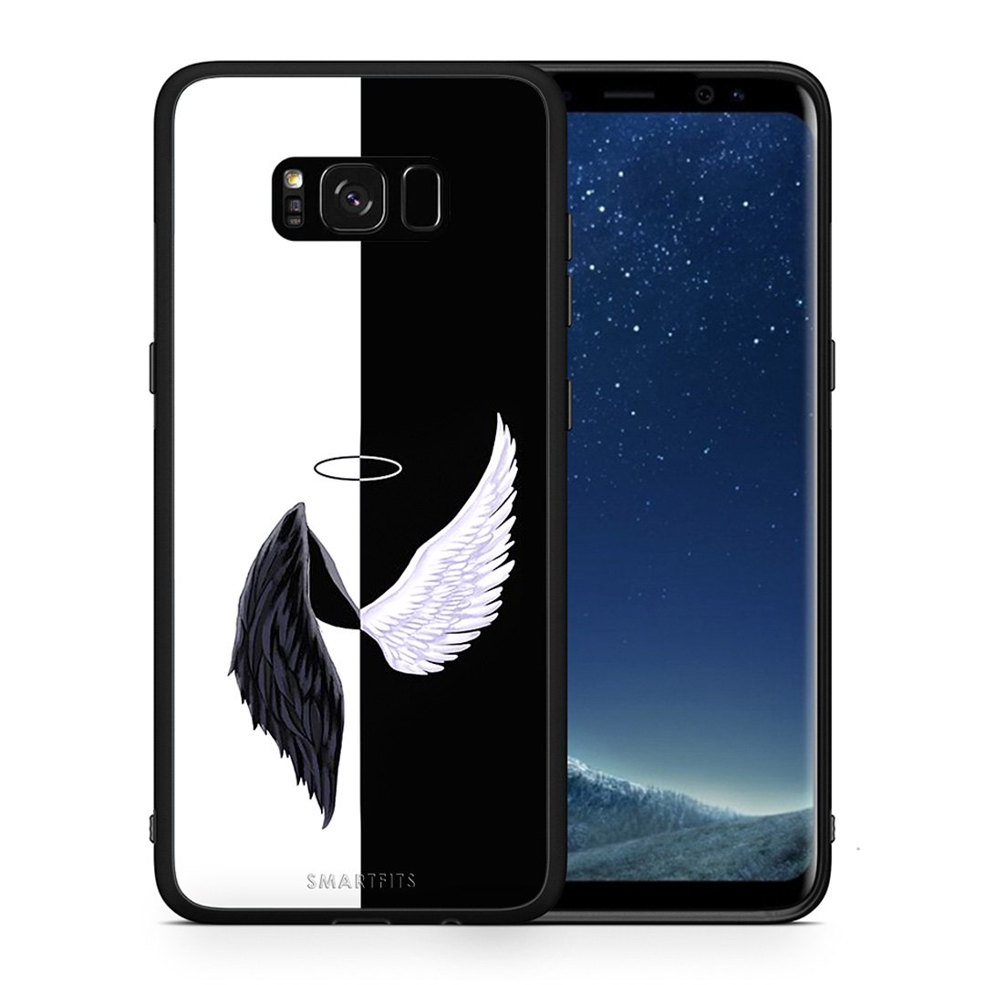 Θήκη Samsung S8+ Angels Demons από τη Smartfits με σχέδιο στο πίσω μέρος και μαύρο περίβλημα | Samsung S8+ Angels Demons case with colorful back and black bezels