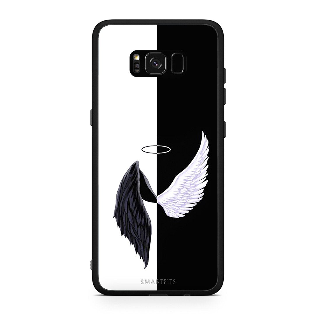 Samsung S8+ Angels Demons θήκη από τη Smartfits με σχέδιο στο πίσω μέρος και μαύρο περίβλημα | Smartphone case with colorful back and black bezels by Smartfits