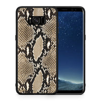 Thumbnail for Θήκη Samsung S8 Fashion Snake Animal από τη Smartfits με σχέδιο στο πίσω μέρος και μαύρο περίβλημα | Samsung S8 Fashion Snake Animal case with colorful back and black bezels