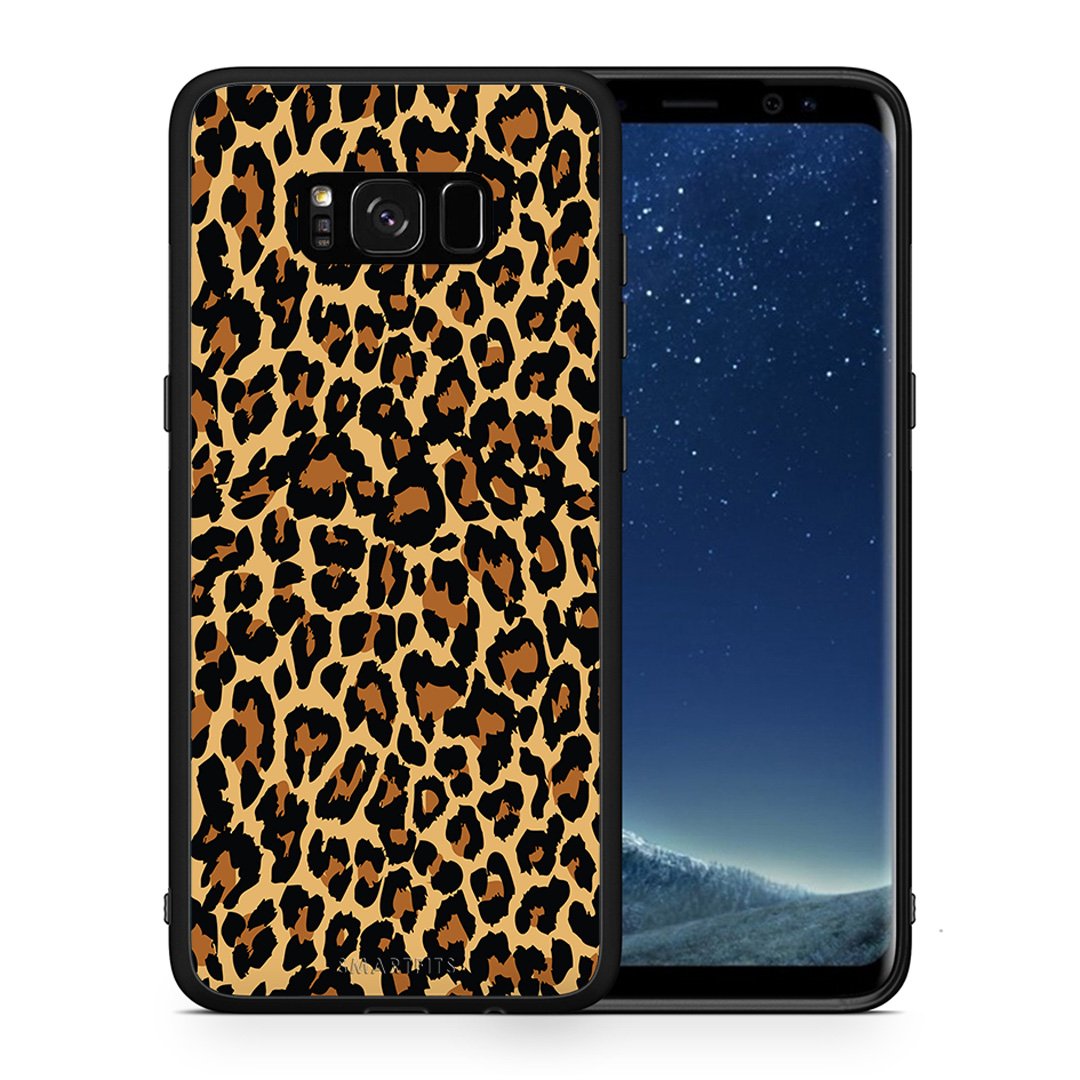 Θήκη Samsung S8+ Leopard Animal από τη Smartfits με σχέδιο στο πίσω μέρος και μαύρο περίβλημα | Samsung S8+ Leopard Animal case with colorful back and black bezels