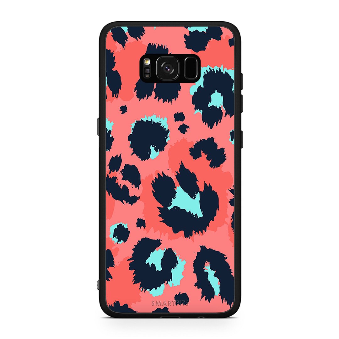 22 - Samsung S8+ Pink Leopard Animal case, cover, bumper