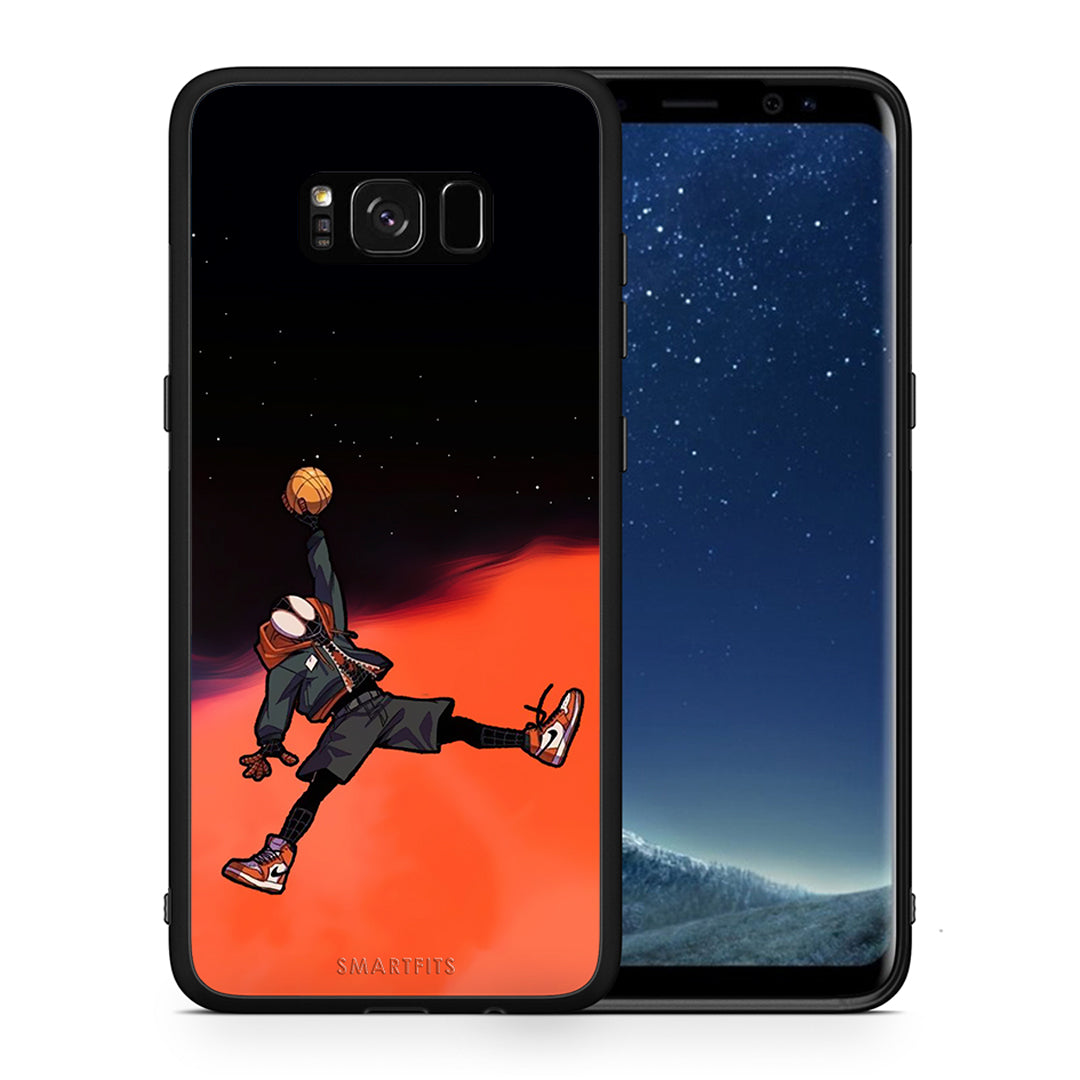 Θήκη Samsung S8 Basketball Hero από τη Smartfits με σχέδιο στο πίσω μέρος και μαύρο περίβλημα | Samsung S8 Basketball Hero case with colorful back and black bezels