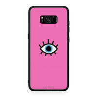Thumbnail for Samsung S8 Blue Eye Pink θήκη από τη Smartfits με σχέδιο στο πίσω μέρος και μαύρο περίβλημα | Smartphone case with colorful back and black bezels by Smartfits