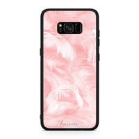 Thumbnail for 33 - Samsung S8 Pink Feather Boho case, cover, bumper