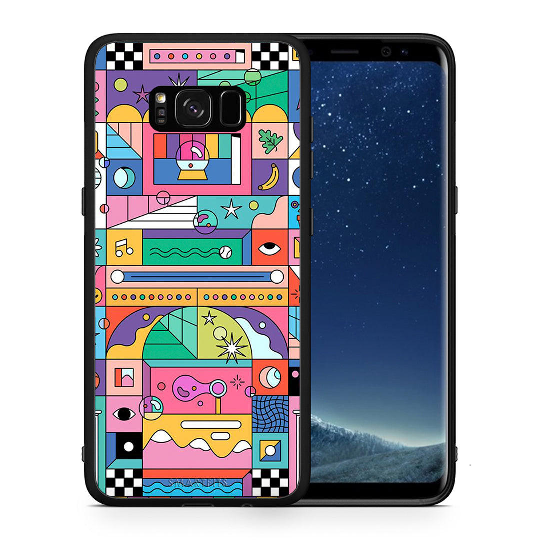 Θήκη Samsung S8+ Bubbles Soap από τη Smartfits με σχέδιο στο πίσω μέρος και μαύρο περίβλημα | Samsung S8+ Bubbles Soap case with colorful back and black bezels