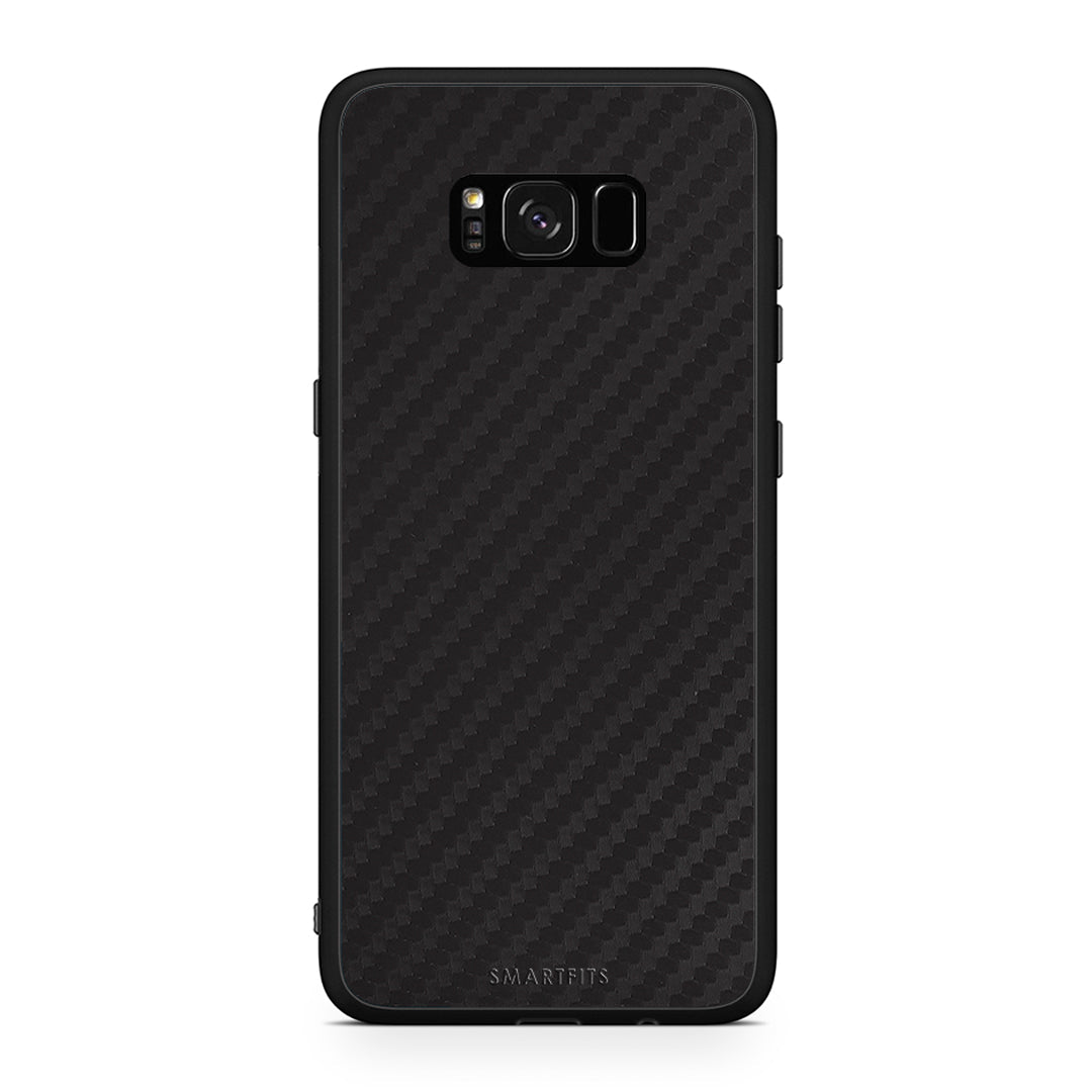 Samsung S8 Carbon Black θήκη από τη Smartfits με σχέδιο στο πίσω μέρος και μαύρο περίβλημα | Smartphone case with colorful back and black bezels by Smartfits