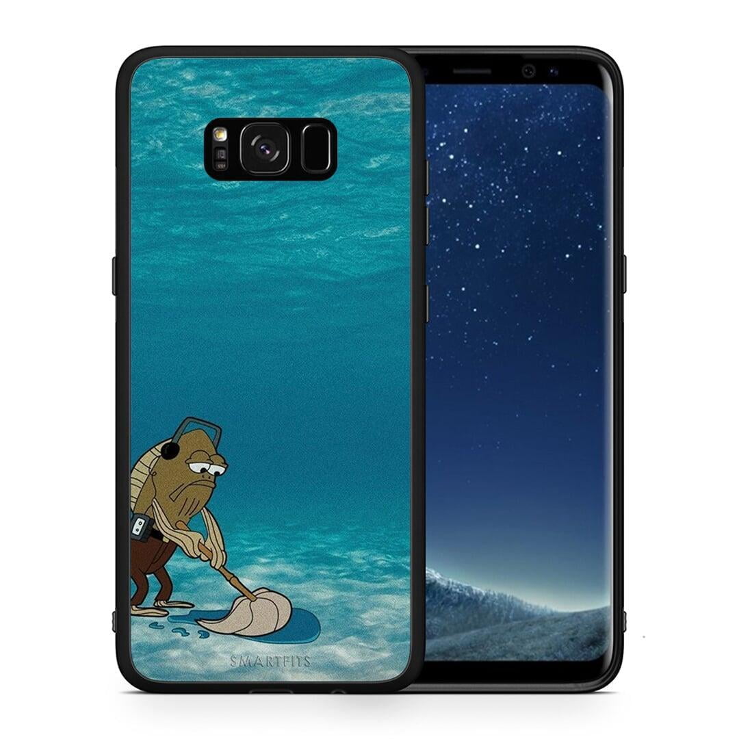 Θήκη Samsung S8 Clean The Ocean από τη Smartfits με σχέδιο στο πίσω μέρος και μαύρο περίβλημα | Samsung S8 Clean The Ocean case with colorful back and black bezels