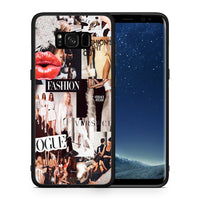 Thumbnail for Θήκη Αγίου Βαλεντίνου Samsung S8 Collage Fashion από τη Smartfits με σχέδιο στο πίσω μέρος και μαύρο περίβλημα | Samsung S8 Collage Fashion case with colorful back and black bezels