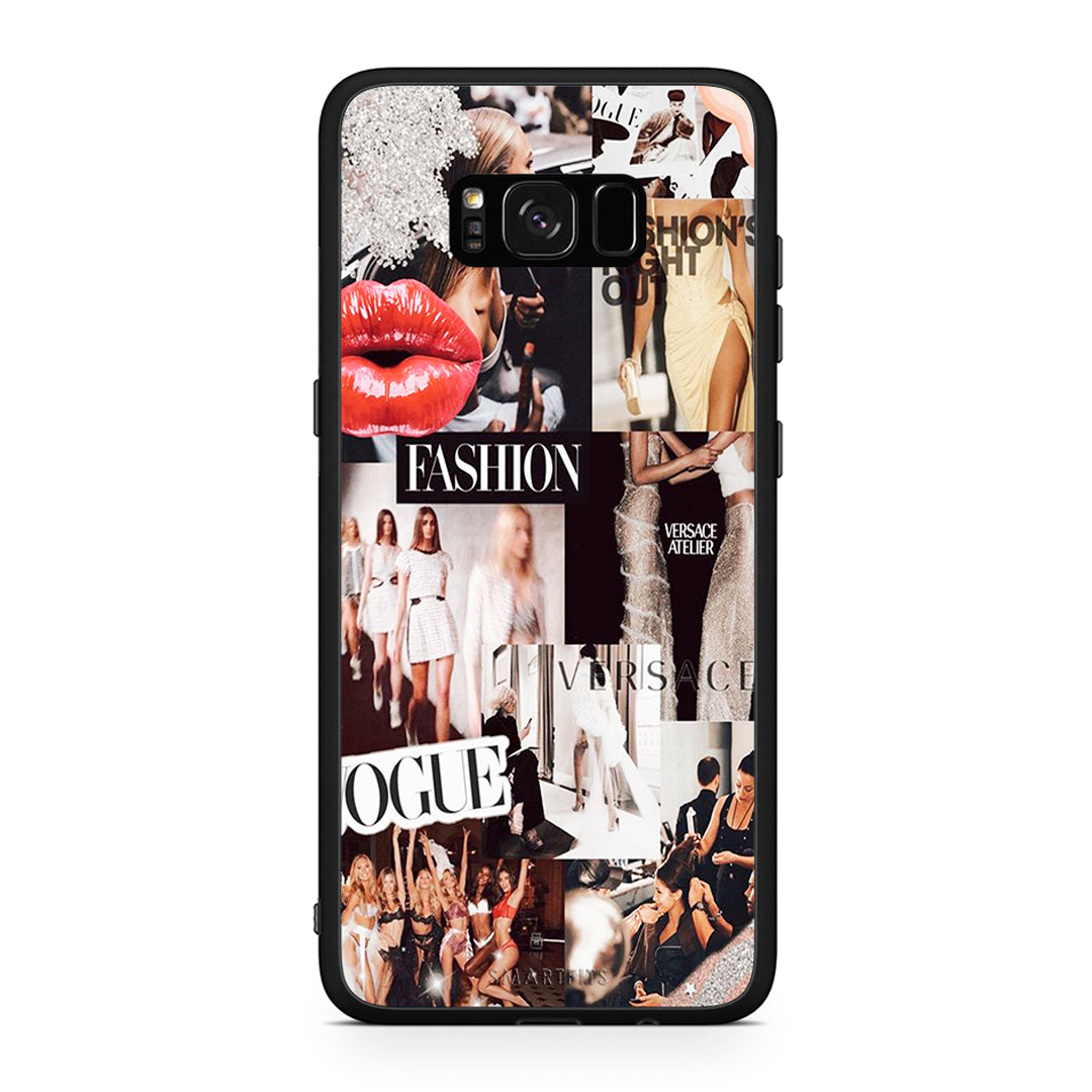 Samsung S8 Collage Fashion Θήκη Αγίου Βαλεντίνου από τη Smartfits με σχέδιο στο πίσω μέρος και μαύρο περίβλημα | Smartphone case with colorful back and black bezels by Smartfits