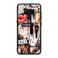 Thumbnail for Samsung S8 Collage Fashion Θήκη Αγίου Βαλεντίνου από τη Smartfits με σχέδιο στο πίσω μέρος και μαύρο περίβλημα | Smartphone case with colorful back and black bezels by Smartfits