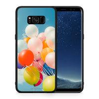 Thumbnail for Θήκη Samsung S8 Colorful Balloons από τη Smartfits με σχέδιο στο πίσω μέρος και μαύρο περίβλημα | Samsung S8 Colorful Balloons case with colorful back and black bezels