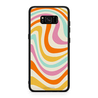 Thumbnail for Samsung S8 Colourful Waves θήκη από τη Smartfits με σχέδιο στο πίσω μέρος και μαύρο περίβλημα | Smartphone case with colorful back and black bezels by Smartfits