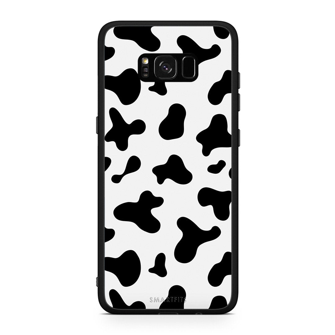 Samsung S8+ Cow Print θήκη από τη Smartfits με σχέδιο στο πίσω μέρος και μαύρο περίβλημα | Smartphone case with colorful back and black bezels by Smartfits