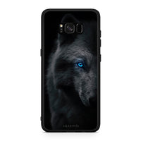 Thumbnail for Samsung S8 Dark Wolf θήκη από τη Smartfits με σχέδιο στο πίσω μέρος και μαύρο περίβλημα | Smartphone case with colorful back and black bezels by Smartfits